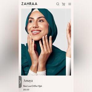 Amaya Teal Chiffon Hijab